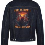 This Is How I Social Distance Biker Denim Jacket