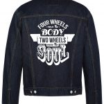 Two Wheels Move The Soul Biker Denim Jacket