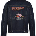 What The Hell And Roll With It Biker Denim Jacket