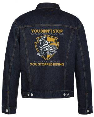 You Didn't Stop Biker Denim Jacket