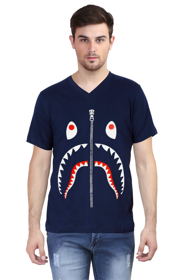 BAPE Shark V Neck T-Shirt - Image 3