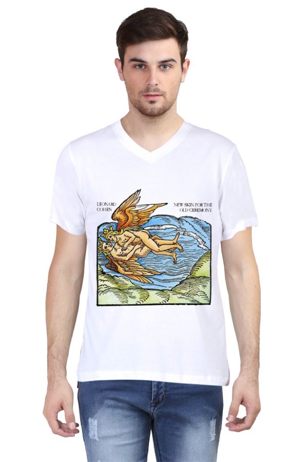 Leonard Cohen V Neck T-Shirt | Swag Shirts