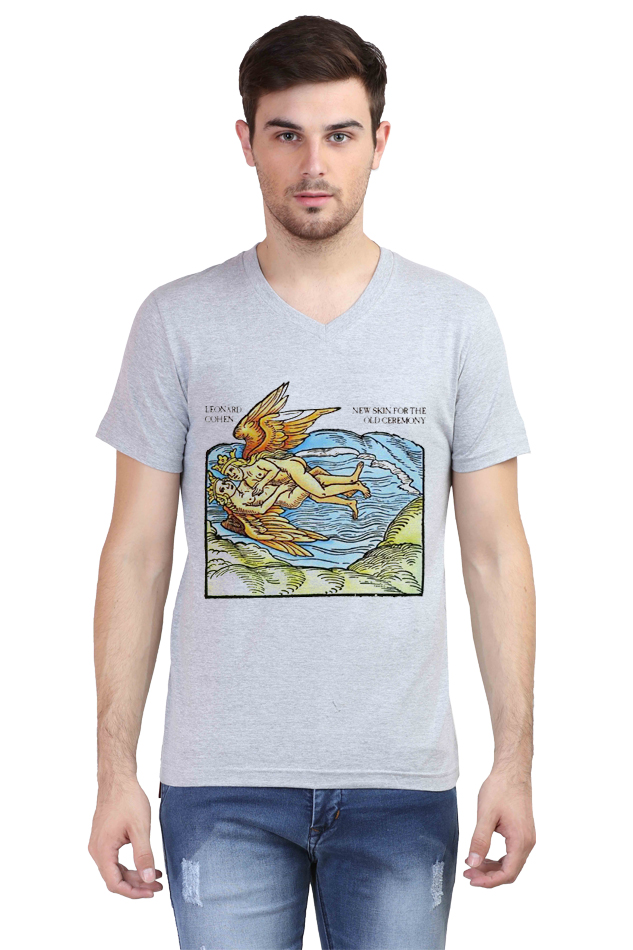 Leonard Cohen V Neck T-Shirt | Swag Shirts