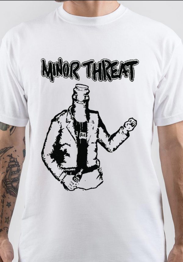 T-shirt Minor Threat 'Xerox' Noir - Graphique - Taille Regular - Neuf Avec étiquettes