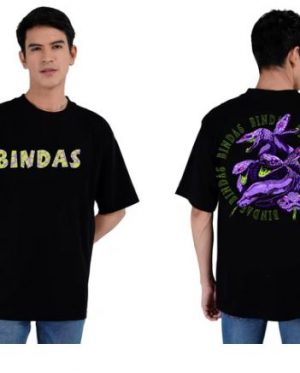 BINDAS Black Oversized T-Shirt