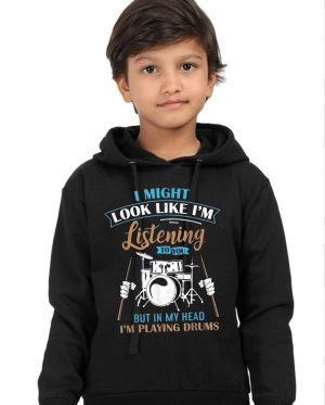 I Might Look Like I'm Listening To You Kids Hoodie