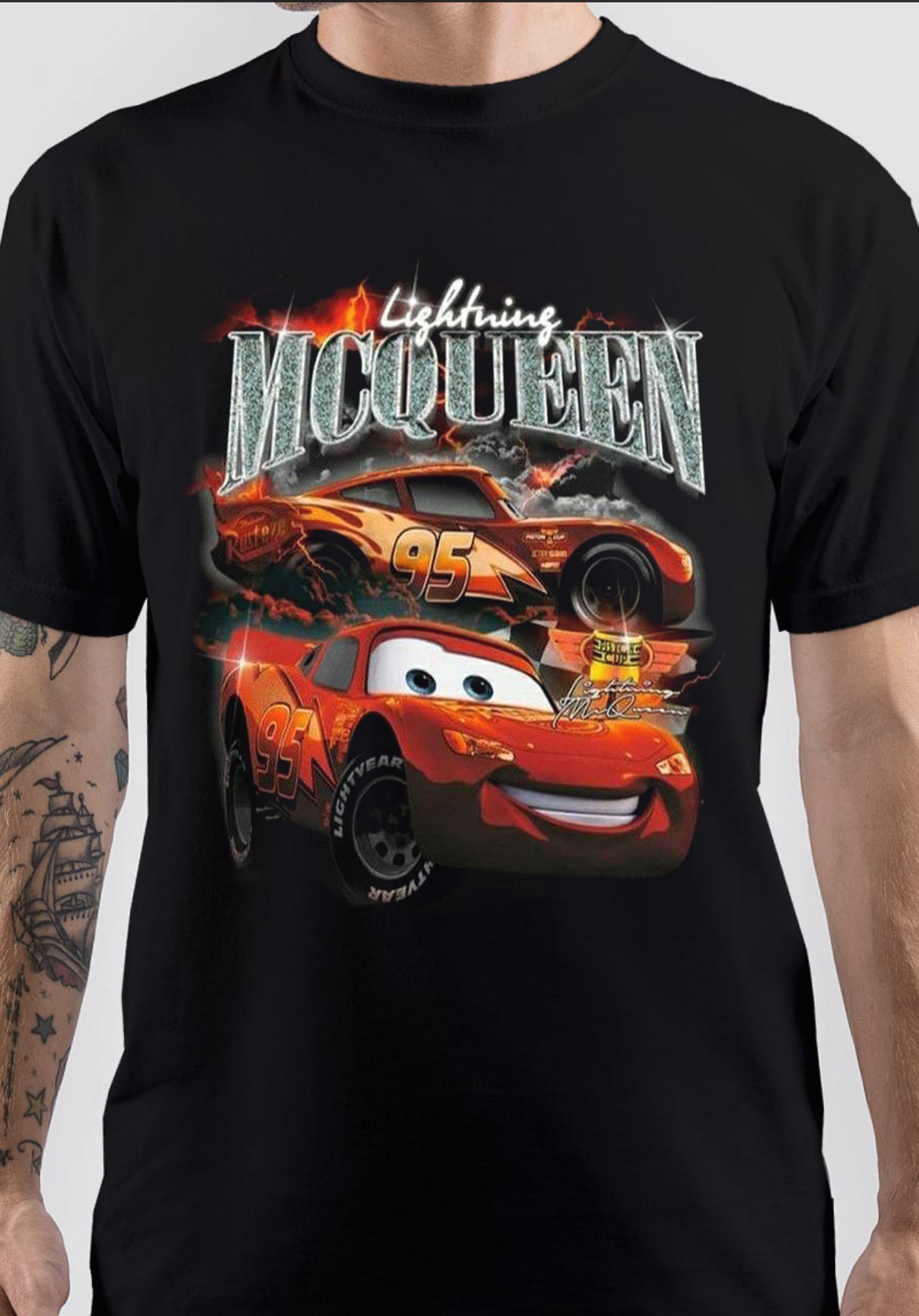 Cars Lightning McQueen T-Shirt For Boys & Girls – Cotton Kids Tee – New With Tags