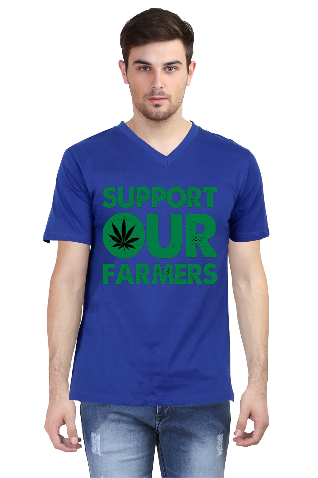 Support Our Farmers V Neck T-Shirt - Image 3