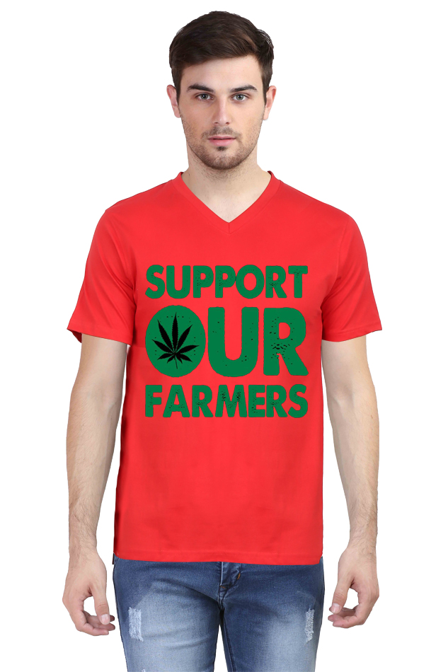 Support Our Farmers V Neck T-Shirt - Image 2