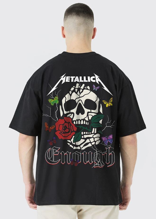 Enough Metallica Oversized T-Shirt - Image 2