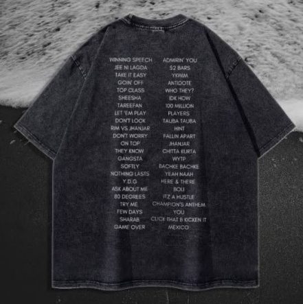 Karan Aujla Acid Wash Oversized T-Shirt