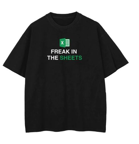 Freak In The Sheets Excel Oversized T-Shirt