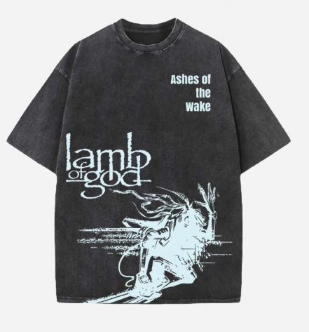 Lamb Of God Acid Wash Oversized T-Shirt