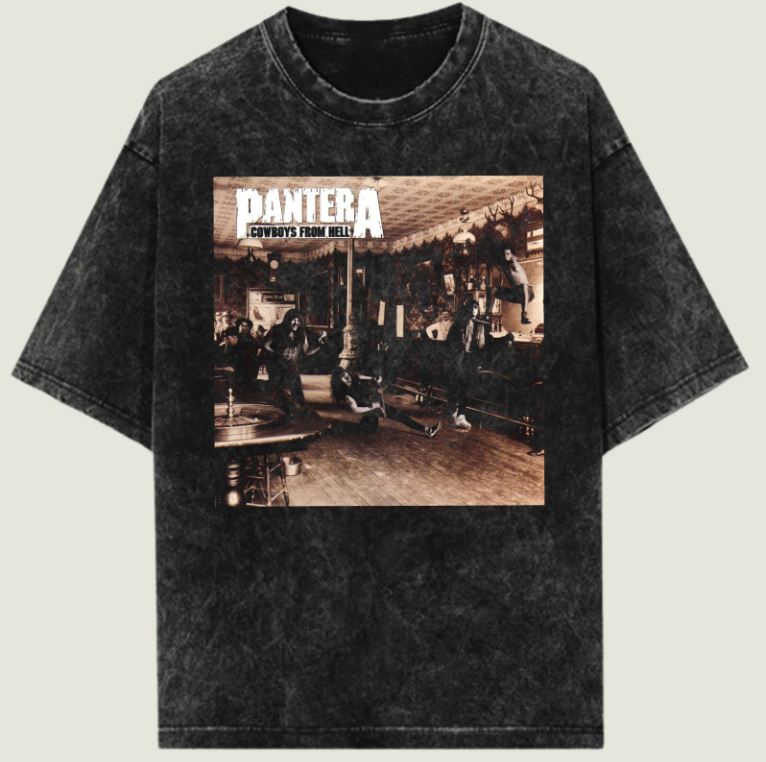 Pantera Acid Wash Oversized T-Shirt