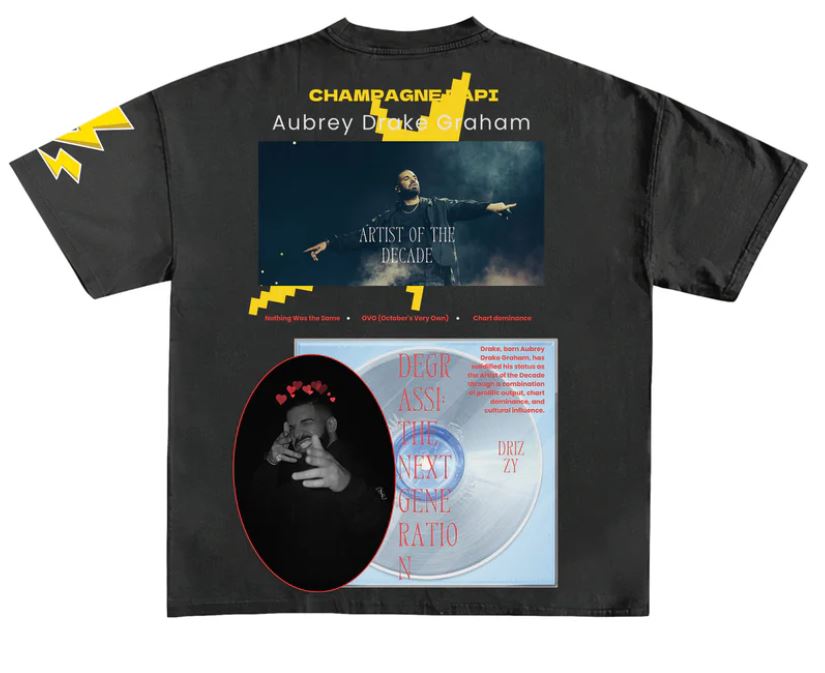 Champagne Papi Drake Oversized T-Shirt - Image 2