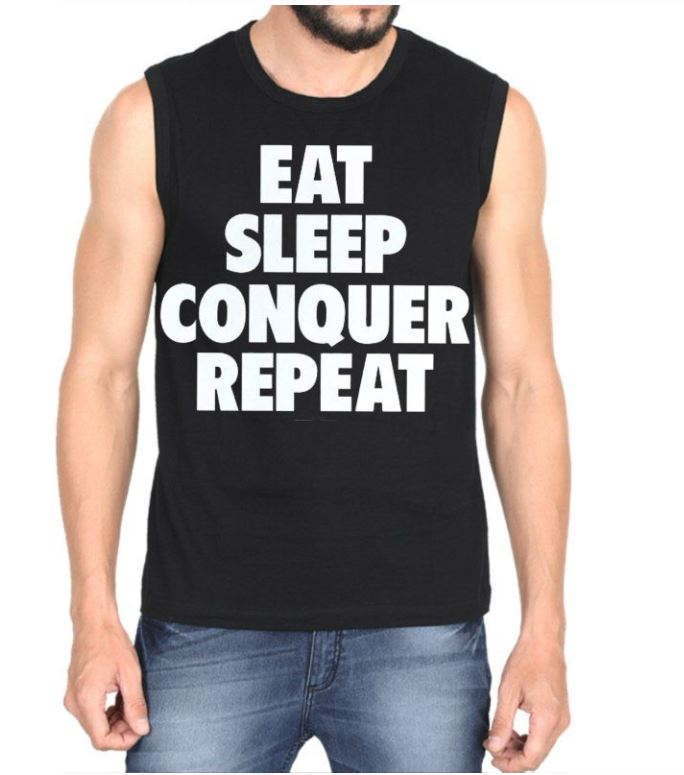 Eat Sleep Conquer Repeat Gym Vest