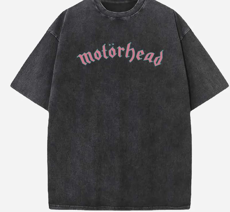 Motorhead Acid Wash Oversized T-Shirt