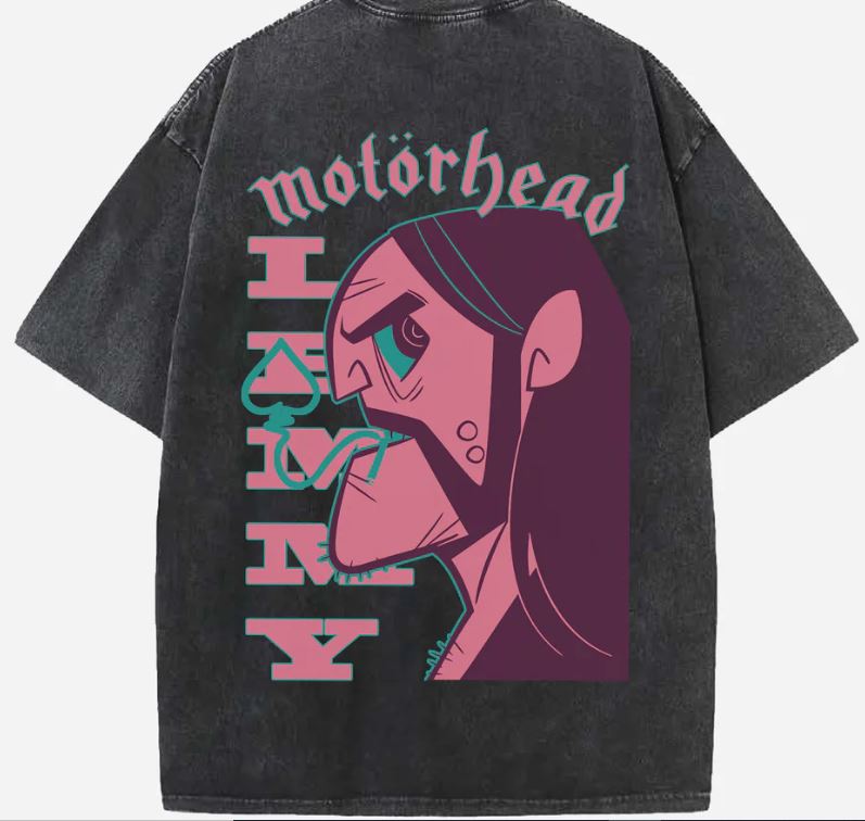 Motorhead Acid Wash Oversized T-Shirt - Image 2