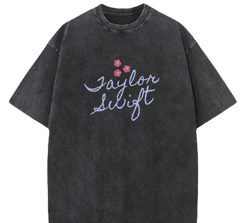 Taylor Swift Acid Wash Oversized T-Shirt