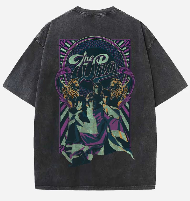 The Who Acid Wash Oversized T-Shirt