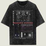 Madara Uchiha Acid Wash Oversized T-Shirt