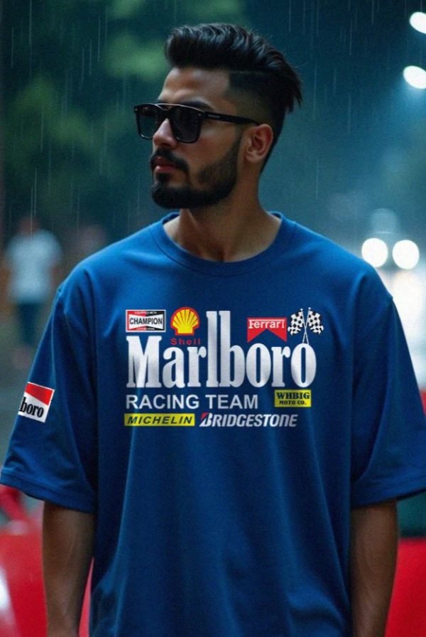 Marlboro Racing Team Racing Brands Oversized TShirt Swag Shirts