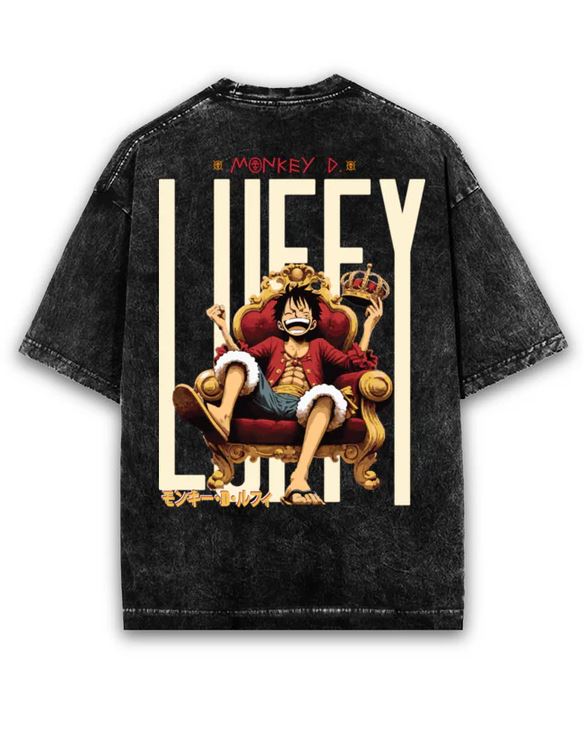 Monkey D. LUFFY Acid Wash Oversized T-Shirt