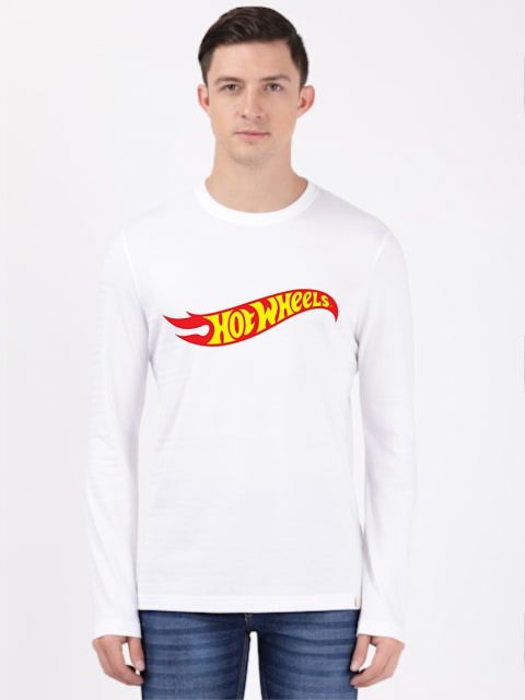Hot Wheels White Full Sleeve T-Shirt