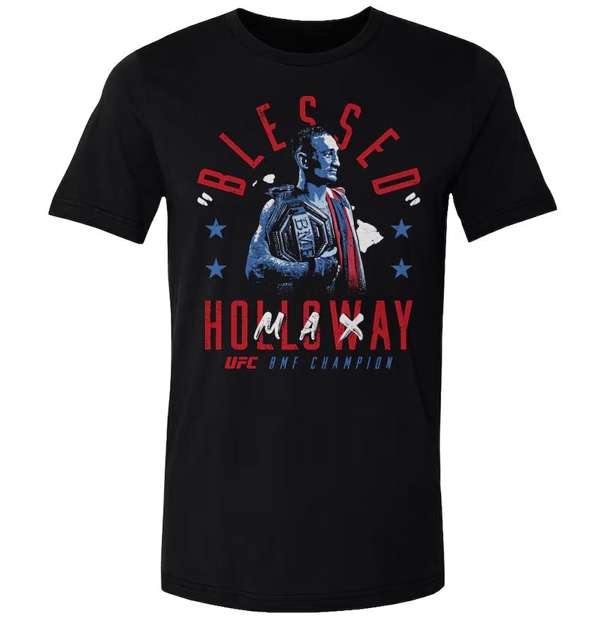 Max Holloway Blessed BMF Champion T-Shirt