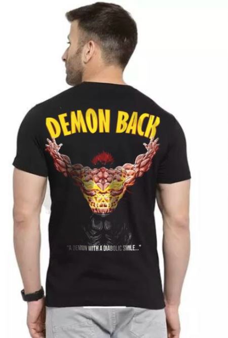Demon Back Half Sleeve T-Shirt - Image 3