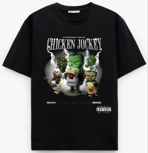 Chicken Jockey Bootleg Black T-Shirt