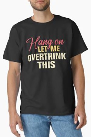 Overthink Half Sleeve Black T-Shirt