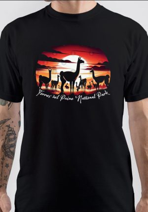 Chilean Torres Del Paine Wildlife Sunset Silhouette T-Shirt