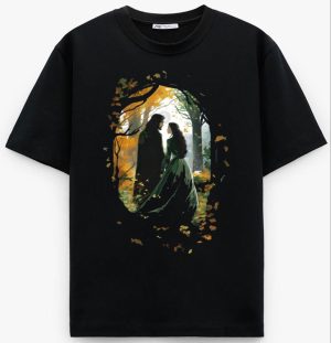 The Ranger and the Maiden - By the Woods - Fantasy T-Shirt