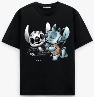 Stitch & Angel Nightmare Before Xmas T-Shirt