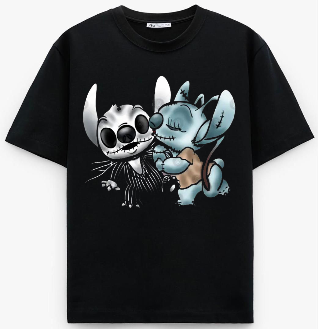 Stitch & Angel Nightmare Before Xmas T-Shirt