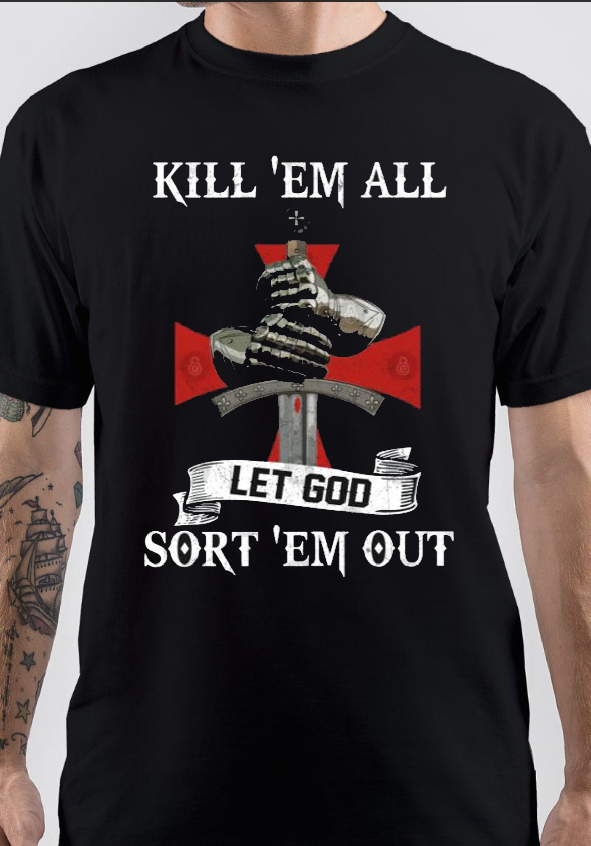 Christian Warrior Let God Sort 'Em Out T-Shirt