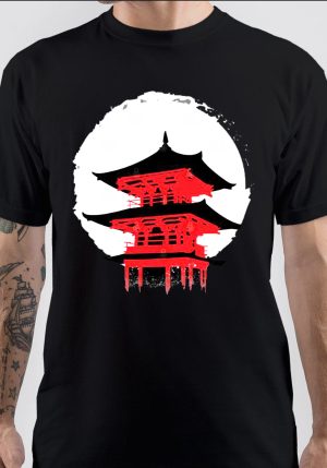 Japan temple moon T-Shirt