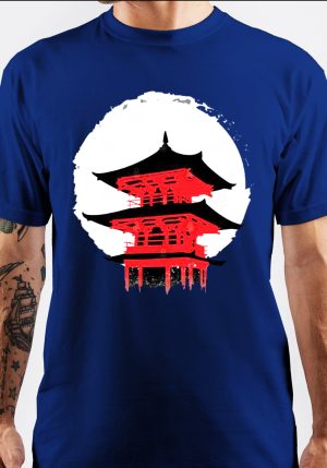 Japan temple moon T-Shirt