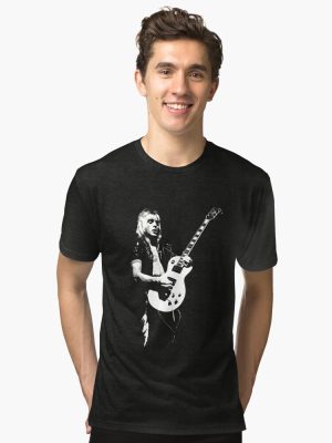 Vintage Rock Music English Guitarist Mick Roson Tri-blend T-Shirt