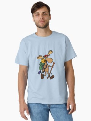 Funny Cool Moose Hiker Classic T-Shirt