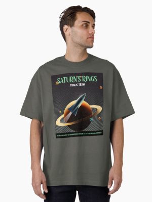 Saturn's Rings Track Team | Clothing and Print Design Oversized T-Shirt