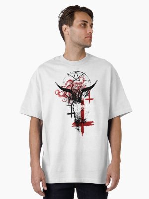 goat skull demon tentacle Oversized T-Shirt