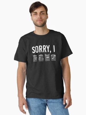 Sorry I DGAF Funny guitar chords hidden message | Funny guitar music gifts Printed T-Shirt