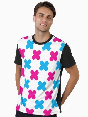 Crosses Pattern Graphic T-Shirt