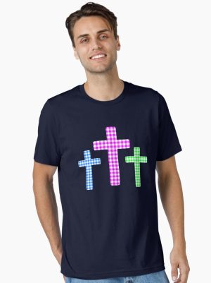Plaid Easter Crosses  Essential T-Shirt
