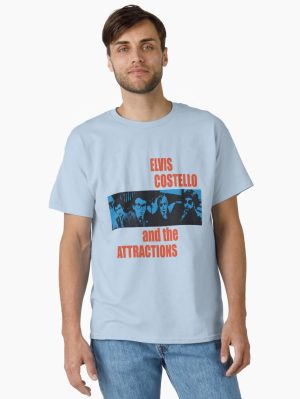 Retro Vintage Elvis Costello The Attractions Awesome For Music Fan Printed T-Shirt
