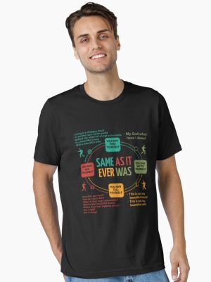 Talking Heads Once In A Lifetime Circular Flowchart Printed T-Shirt