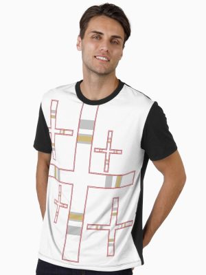 Striped Crosses Graphic T-Shirt