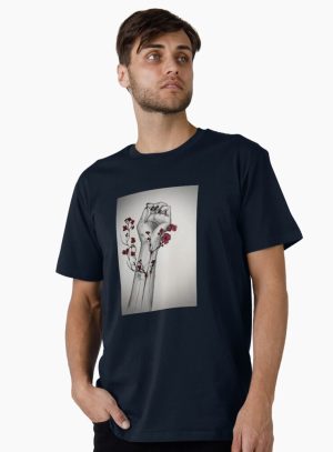 Flowers From Veins in Red Premium T-Shirt